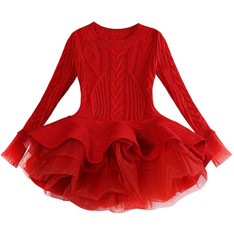 Ribbed Knit, Long Sleeve, O-Neck, Knee-Length, TuTu Fits true to size, Hand or Machine Wash 