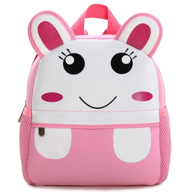 Kids Backpack for Girls Pink Bunny Preschool Bookbag with Lunch