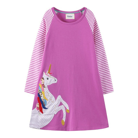 This dress is perfect for playgrounds, playdates or anything in between. Patchwork, Spandex, Cotton, Long Sleeve, Crewneck, A-Line. Can be worn as a tunic.