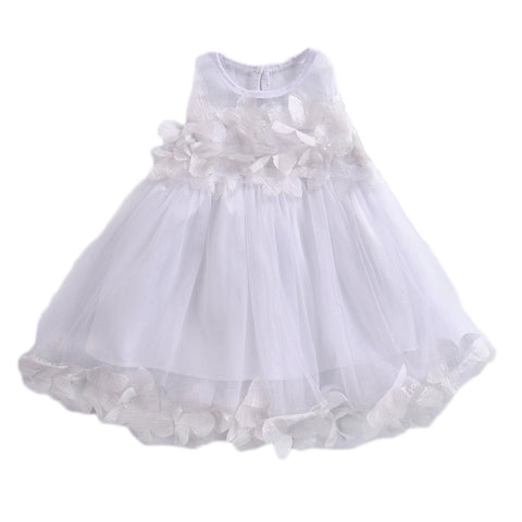 Your toddler girl will feel like a real princess in this pink ruffles tulle dress. Great for any special occasion.  PRODUCT DETAILS  Cotton, Polyester Sleeveless Above knee Back zip closure O-Neck Fits true to size Dry Clean