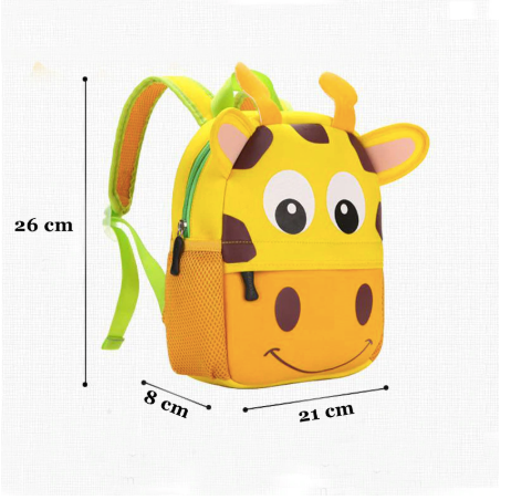 PRODUCT DETAILS, Fleece material, Front and top zippers, Adjustable Straps and top handle, Dimensions 26x21x8cm, Machine Wash