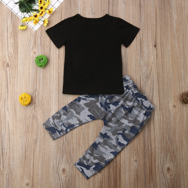 This toddler boy outfit says it all Mama Ain't Raisin No Fool! PRODUCT DETAILS, Short sleeves, Crewneck Graphics at front, Banded hem camouflage jogger, machine washable, Cotton